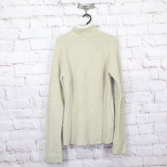 ExOfficio Long Sleeve Stand Collar Casual Knit Sweaters Cream Size M - Picture 6 of 11